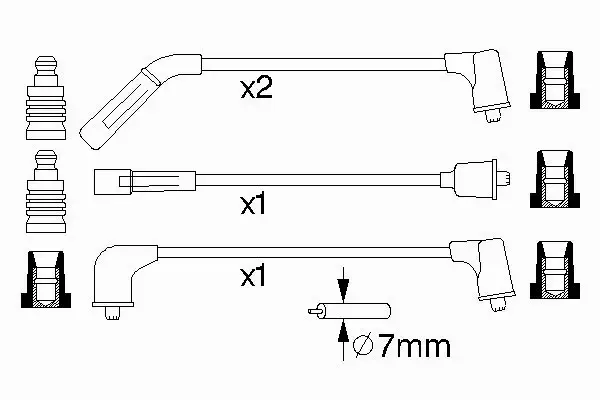 BOSCH PRZEWODY ZAPŁONOWE DAEWOO TICO MATIZ 