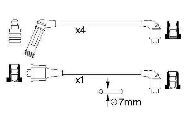 BOSCH PRZEWODY ZAPŁONOWE 0 986 356 990 