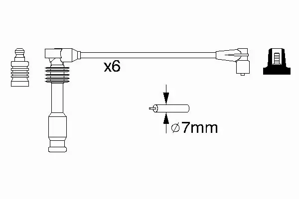BOSCH PRZEWODY ZAPŁONOWE 0 986 357 055 