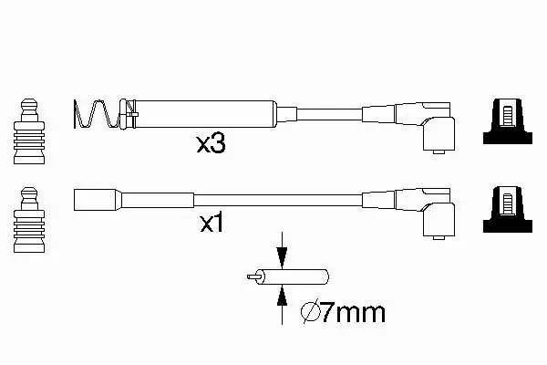 BOSCH PRZEWODY ZAPŁONOWE OPEL ASTRA F 1.6 100KM 