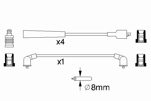 BOSCH PRZEWODY ZAPŁONOWE 0 986 357 129 