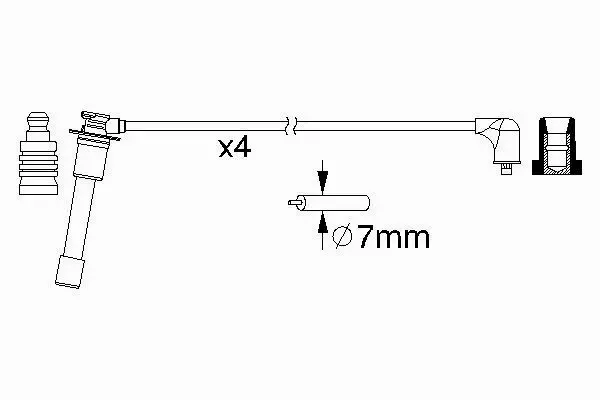 BOSCH PRZEWODY ZAPŁONOWE 0 986 357 149 