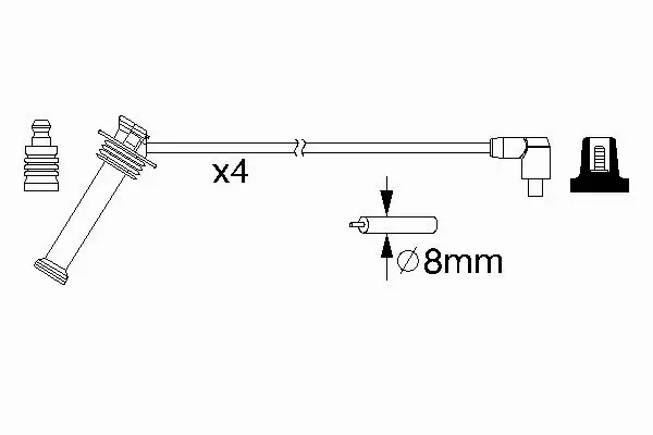 BOSCH PRZEWODY ZAPŁONOWE FORD FIESTA IV 1.25 1.4 