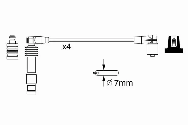 BOSCH PRZEWODY ZAPŁONOWE 0 986 357 228 