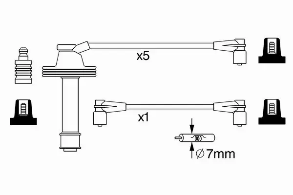 BOSCH PRZEWODY ZAPŁONOWE 0 986 357 232 