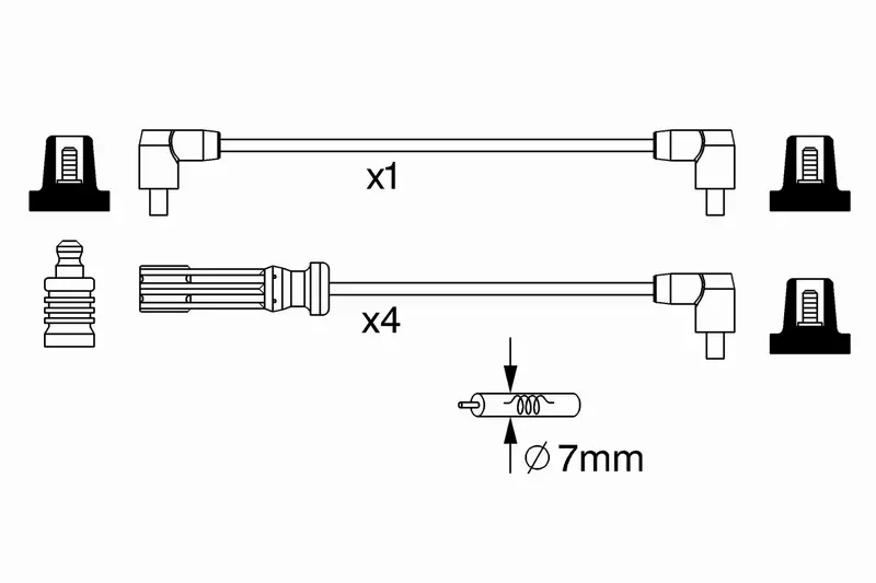 BOSCH PRZEWODY ZAPŁONOWE 0 986 357 244 