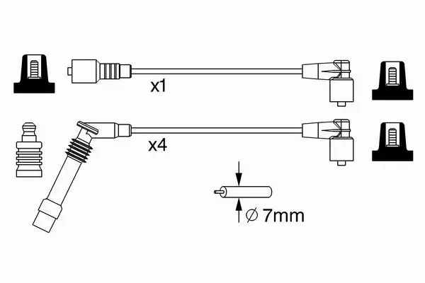 BOSCH PRZEWODY ZAPŁONOWE 0 986 357 247 