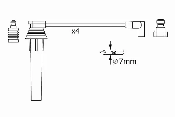 BOSCH PRZEWODY ZAPŁONOWE CHRYSLER VOYAGER IV 2.4 