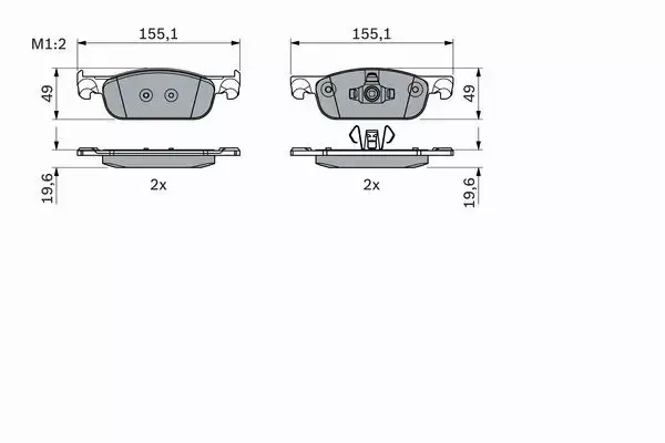 BOSCH KLOCKI HAMULCOWE PRZÓD 0 986 424 021 