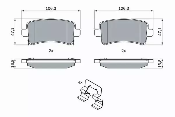 BOSCH TARCZE+KLOCKI PRZÓD+TYŁ CHEVROLET MALIBU OPEL INSIGNIA A 296+292MM 