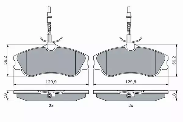 BOSCH KLOCKI HAMULCOWE PRZÓD PEUGEOT 306 406 607 