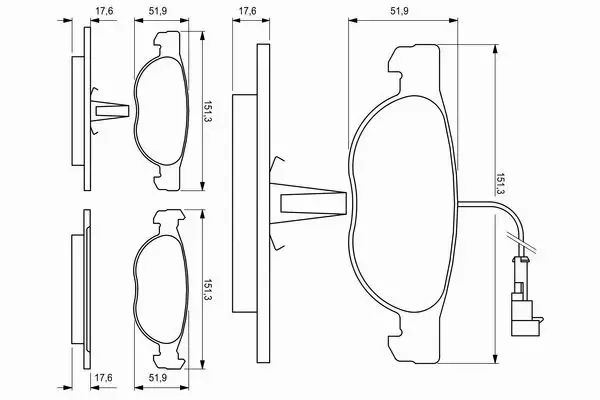 BOSCH TARCZE + KLOCKI ALFA ROMEO 145 146 PRZÓD 