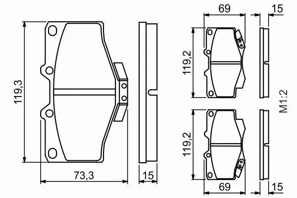 BOSCH KLOCKI HAMULCOWE PRZÓD 0 986 424 268 