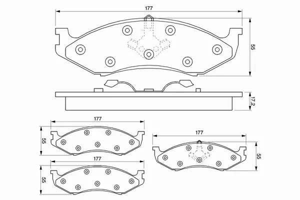 BOSCH Klocki przód JEEP CHEROKEE WRANGLER 