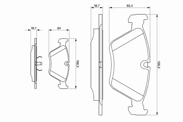 BOSCH KLOCKI HAMULCOWE PRZÓD 0 986 424 351 