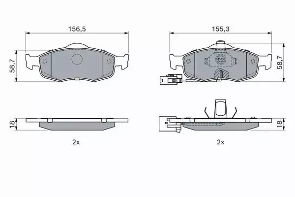 BOSCH Klocki przód FORD MONDEO I II COUGAR SCORPIO 