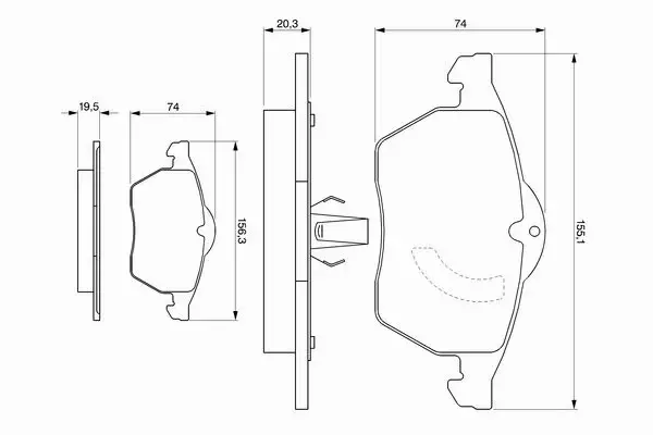 BOSCH KLOCKI HAMULCOWE VECTRA B 1.6 - 2.5 V6 DTI 