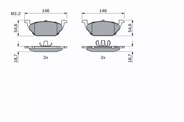 BOSCH TARCZE+KLOCKI P+T VW POLO 9N 6R 288MM 