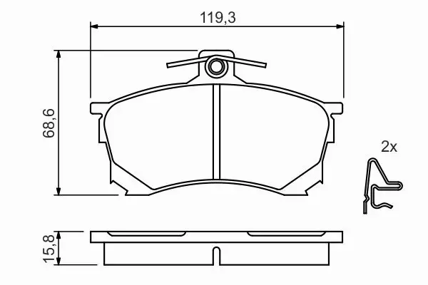 BOSCH KLOCKI HAMULCOWE PRZÓD 0 986 424 370 