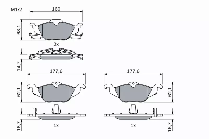 TARCZE 256 MM  KLOCKI BOSCH OPEL ASTRA II ASTRA G 