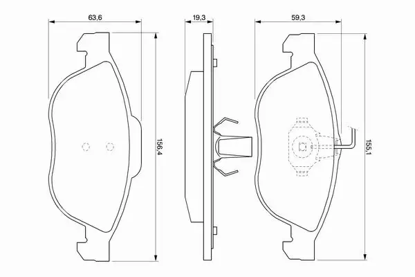 BOSCH Klocki przód ALFA ROMEO 156 1.6-2.5 