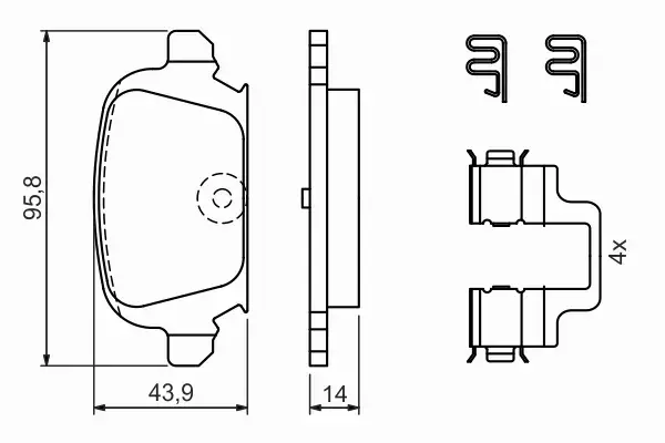 BOSCH KLOCKI HAMULCOWE TYŁ 0 986 424 528 