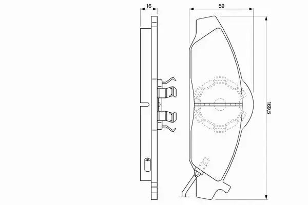 BOSCH KLOCKI HAMULCOWE PRZÓD 0 986 424 551 