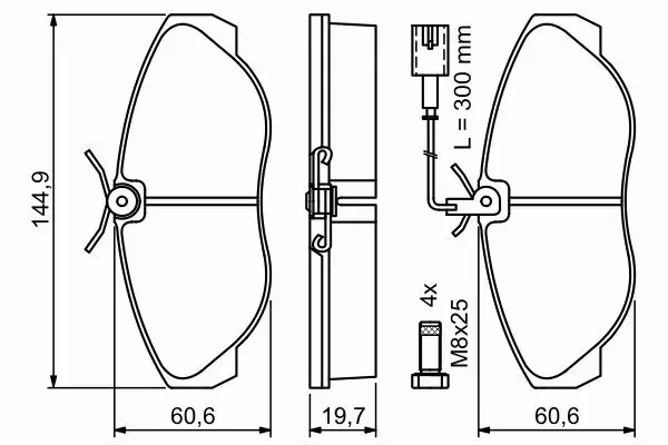 BOSCH KLOCKI HAMULCOWE PRZÓD 0 986 424 556 