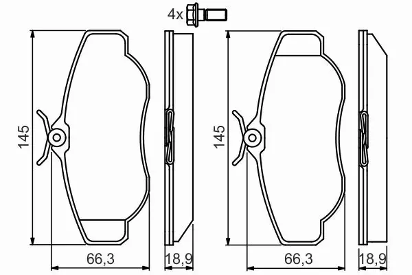 BOSCH KLOCKI HAMULCOWE PRZÓD 0 986 424 565 