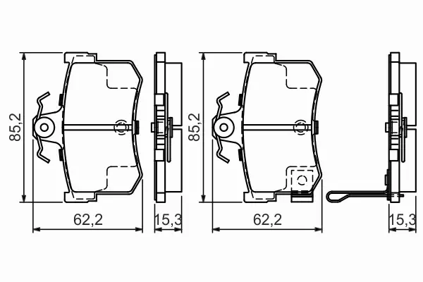 BOSCH KLOCKI HAMULCOWE TYŁ 0 986 424 568 