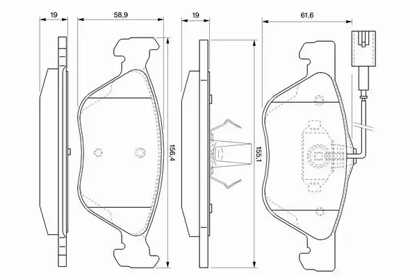 BOSCH KLOCKI HAMULCOWE PRZÓD 0 986 424 576 