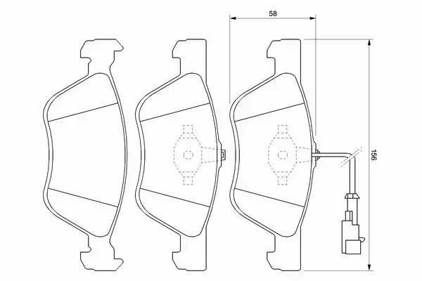 BOSCH Klocki przód ALFA ROMEO 147 156 LANCIA LYBRA 