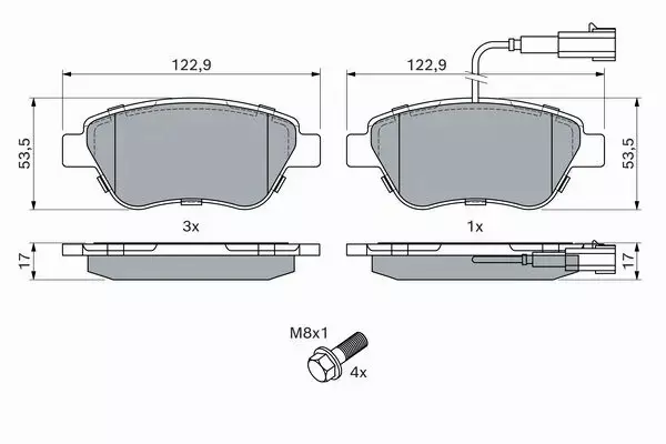 TARCZE + KLOCKI BOSCH BOSCH FIAT STILO 1.2 1.4 1.6 