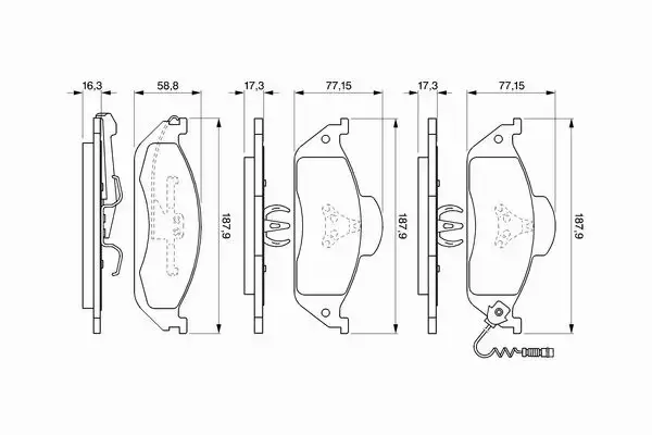 BOSCH Klocki przód MERCEDES KLASA M W163 