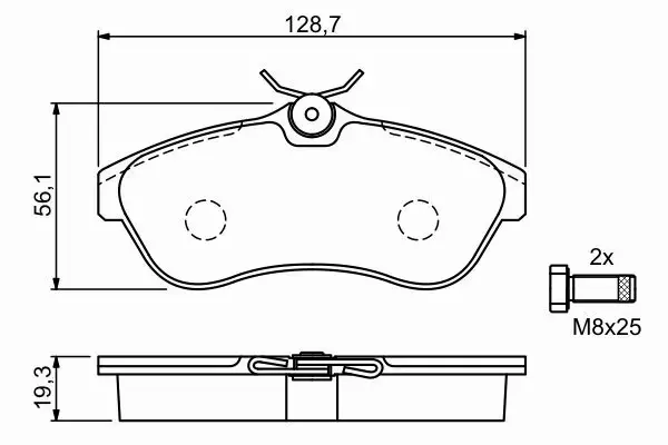 BOSCH KLOCKI HAMULCOWE PRZÓD CITROEN C2 C3 I II 