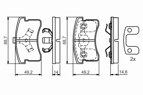 BOSCH KLOCKI HAMULCOWE PRZÓD 0 986 424 642 