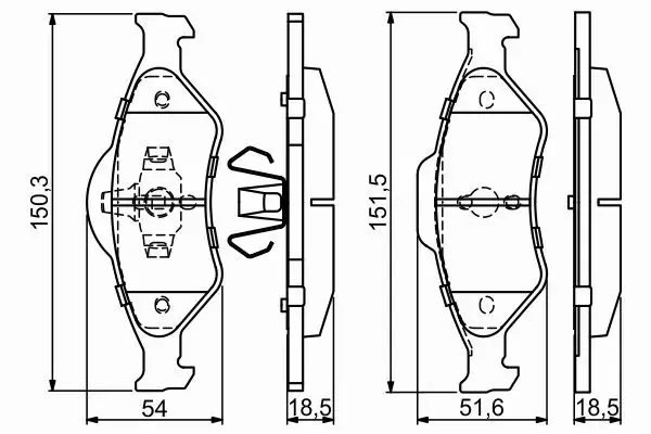 BOSCH KLOCKI HAMULCOWE PRZÓD 0 986 424 645 