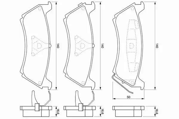 BOSCH Klocki tył MERCEDES KLASA M ML W163 