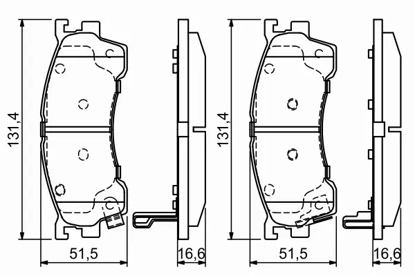 BOSCH KLOCKI HAMULCOWE PRZÓD 0 986 424 694 