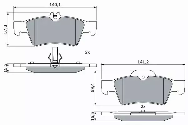 BOSCH Klocki tył MERCEDES W211 W212 W220 W221 CLS 