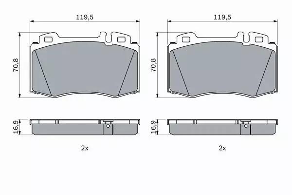 BOSCH Klocki przód MERCEDES W203 W211 W220 CLK CLS 