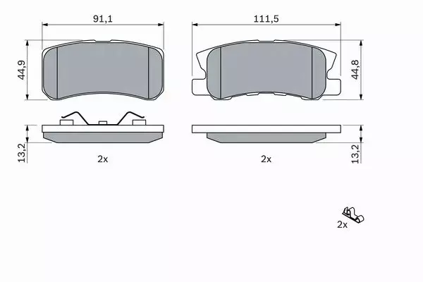 BOSCH TARCZE+KLOCKI TYŁ PEUGEOT 4007 4008 302MM 