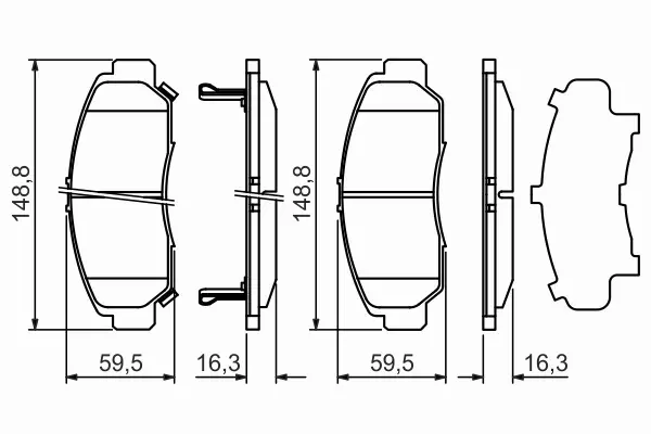 BOSCH Klocki przód HONDA CIVIC VII VIII FR-V 