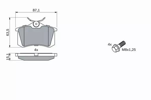 BOSCH TARCZE+KLOCKI TYŁ CITROEN C3 II DS3 249MM 