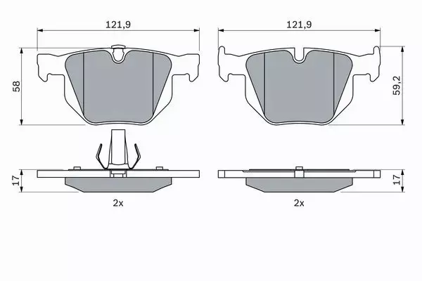 BOSCH TARCZE+KLOCKI TYŁ BMW 6 E63 E64 320MM 