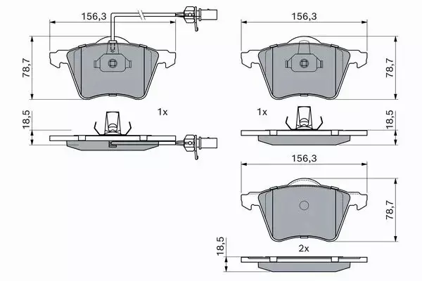 BOSCH TARCZE+KLOCKI PRZÓD VW SHARAN 300MM 