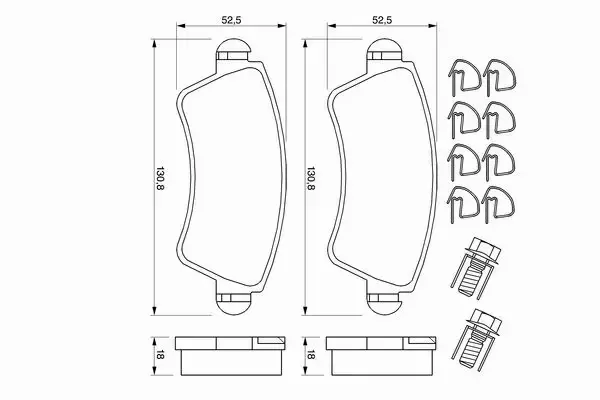 BOSCH Klocki przód CITROEN XSARA PEUGEOT 206 306 