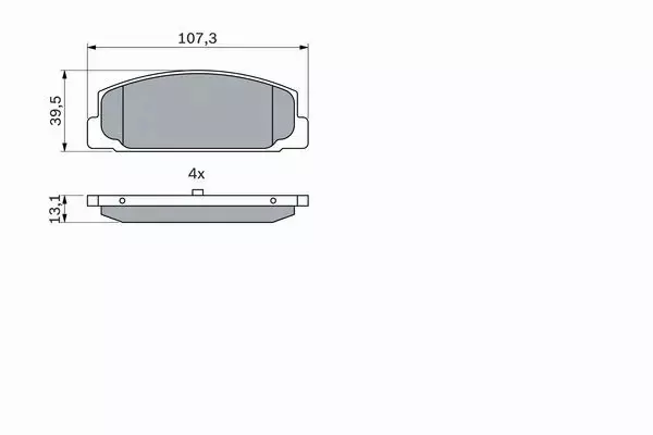 KLOCKI HAMULCOWE BOSCH MAZDA 6 / MAZDA 626 TYLNE T 