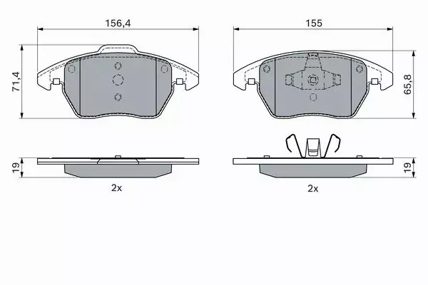 BOSCH TARCZE+KLOCKI PRZÓD CITROEN C4 I 302MM 