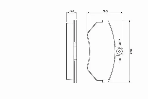 KLOCKI HAMULCOWE BOSCH VW AUDI SEAT GOLF A4 TOLEDO 